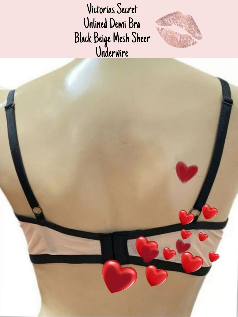 Victoria's Secret Black & Nude Bra, Panty & Thong Three Piece Set - Picture 12 of 15